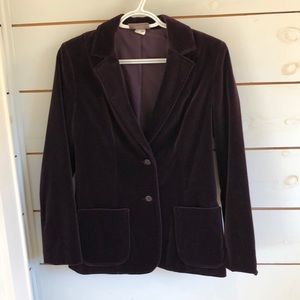 NWOT Plum Velvet Jacket